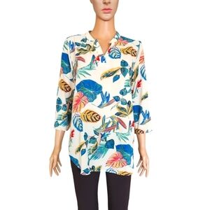 Profile Apparel Tropical Banana Leaf Blouse